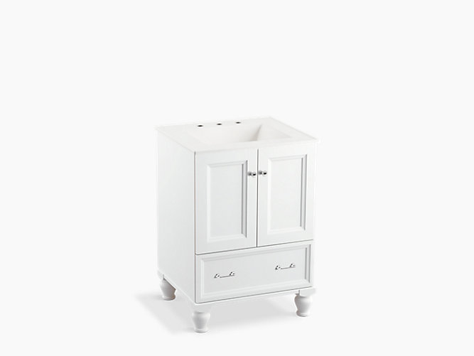 Damask 24 Inch Vanity With Legs, 24 Inches Vanity Cabinets For Bathrooms